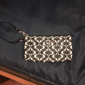 Coach bag black and white
